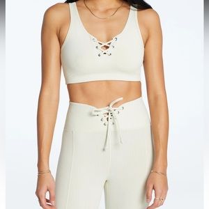 Year of Ours Ribbed Football Bra size medium in Bone